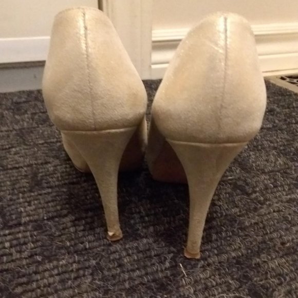 Kate Spade 7 Gina Butterfly Gold Shimmer Heels - Picture 5 of 7